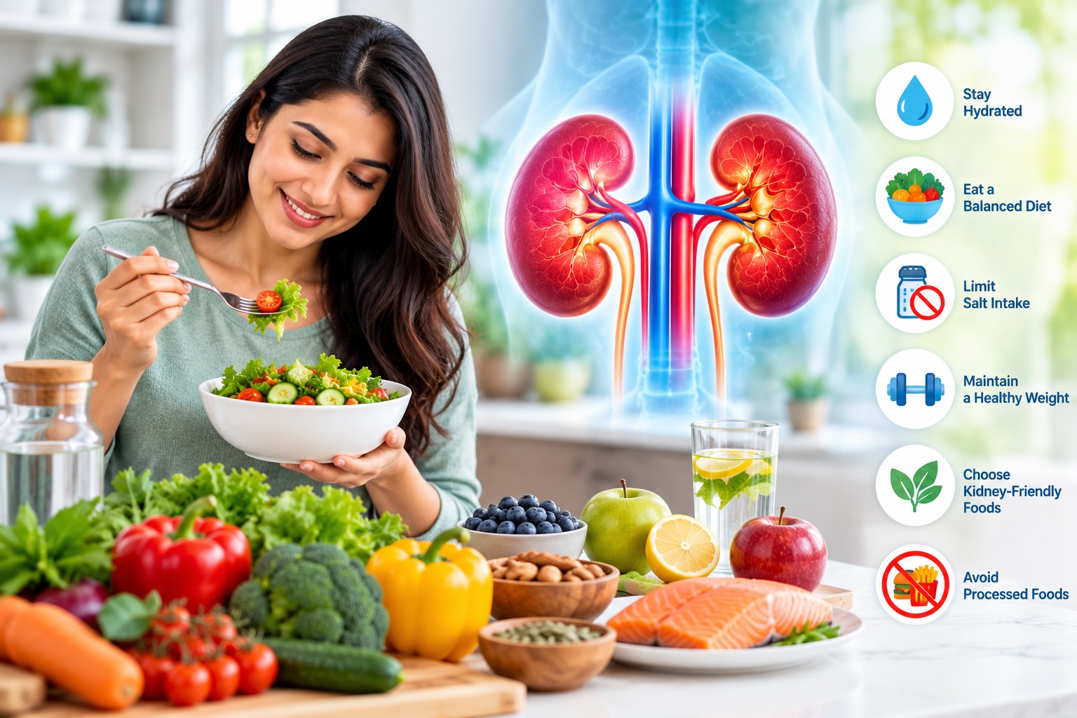 Healthy diet tips for kidney health