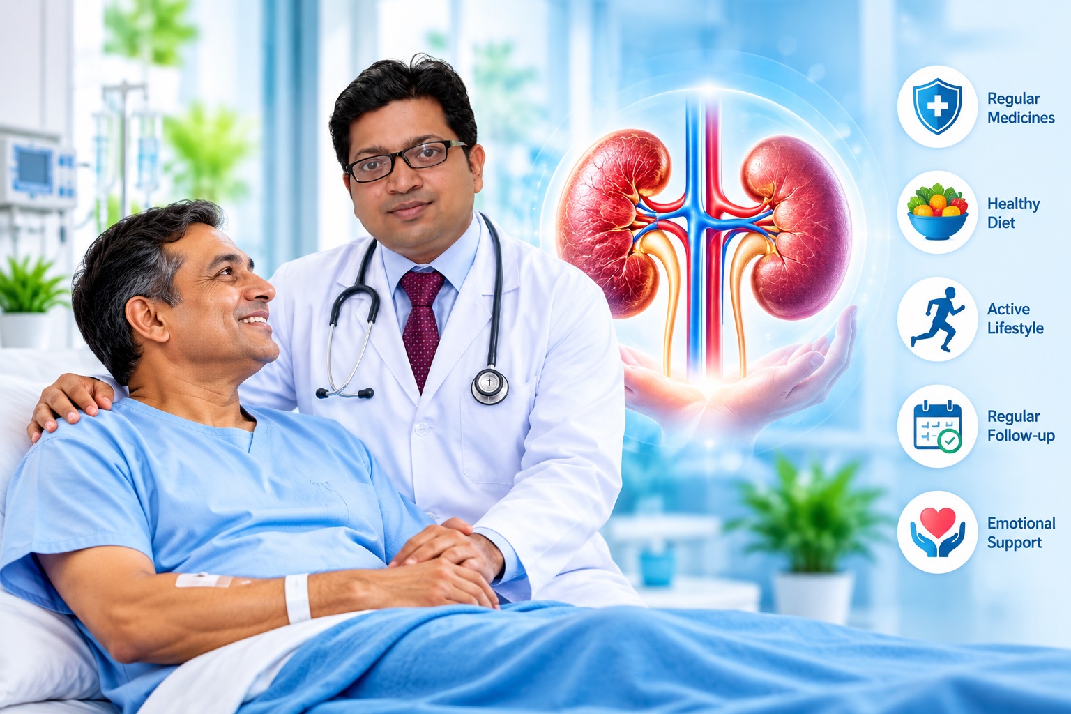 Healthy life after kidney transplant and post transplant care