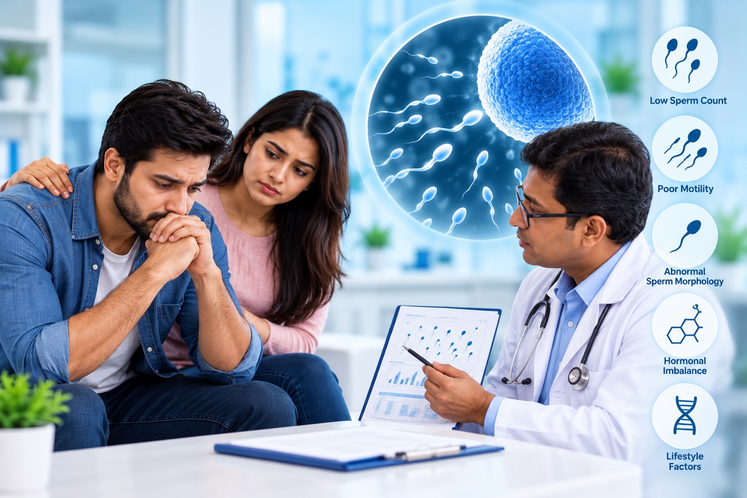 Male infertility causes diagnosis and treatment
