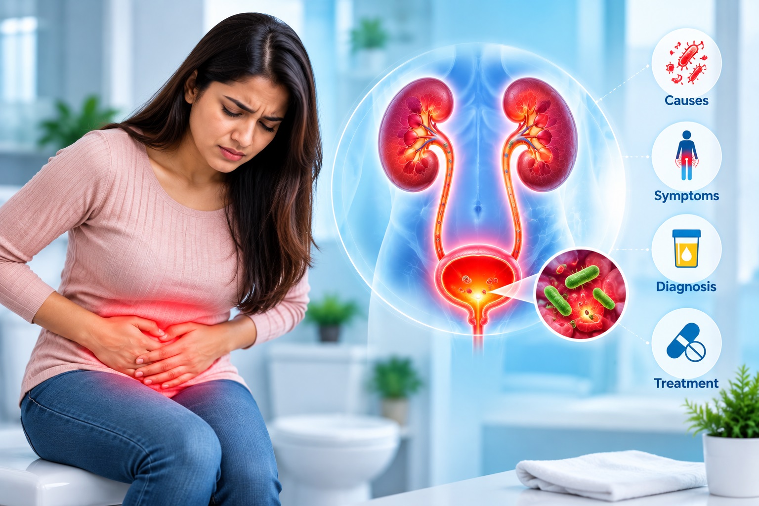 Urinary tract infection UTI causes symptoms and treatment