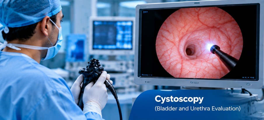 Cystoscopy evaluation of prostate and urinary tract in Jaipur