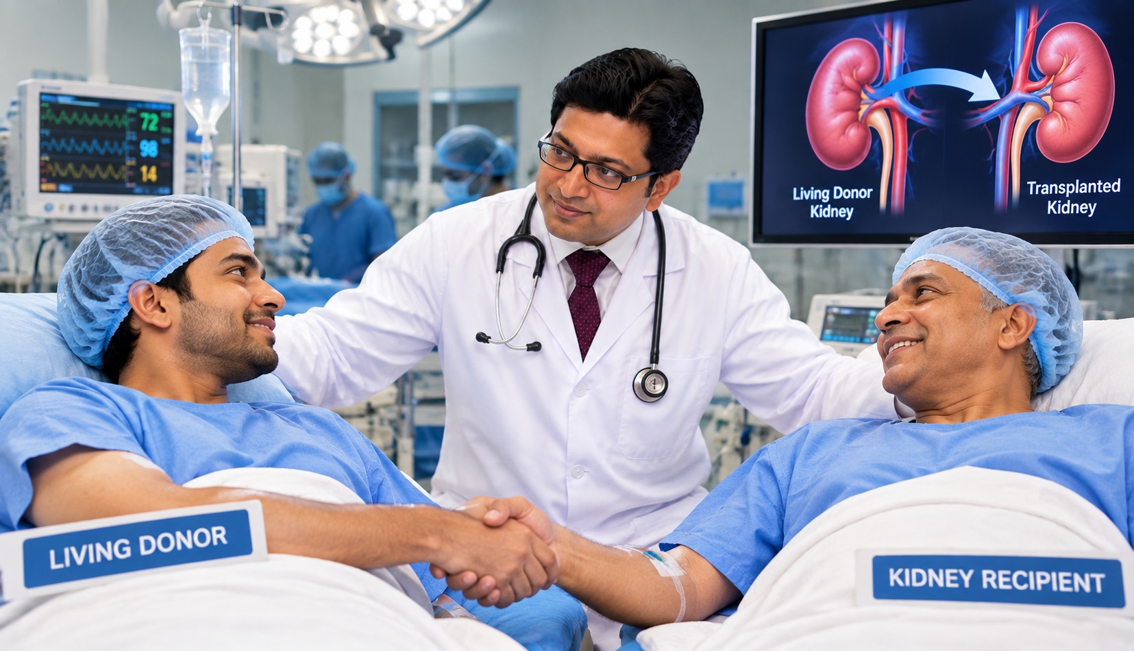 Living donor kidney transplant evaluation and surgery