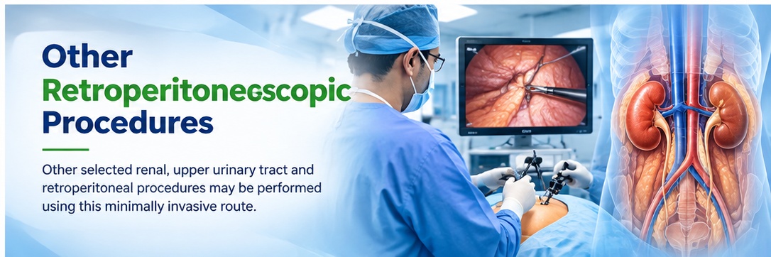 Retroperitoneoscopic surgery treatment for kidney conditions